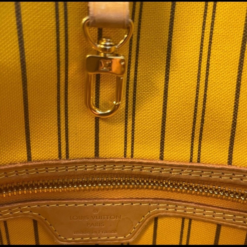 AUTHENTIC Louis Vuitton Rare Mimosa Yellow Lining Neverfull MM - Picture 3 of 15